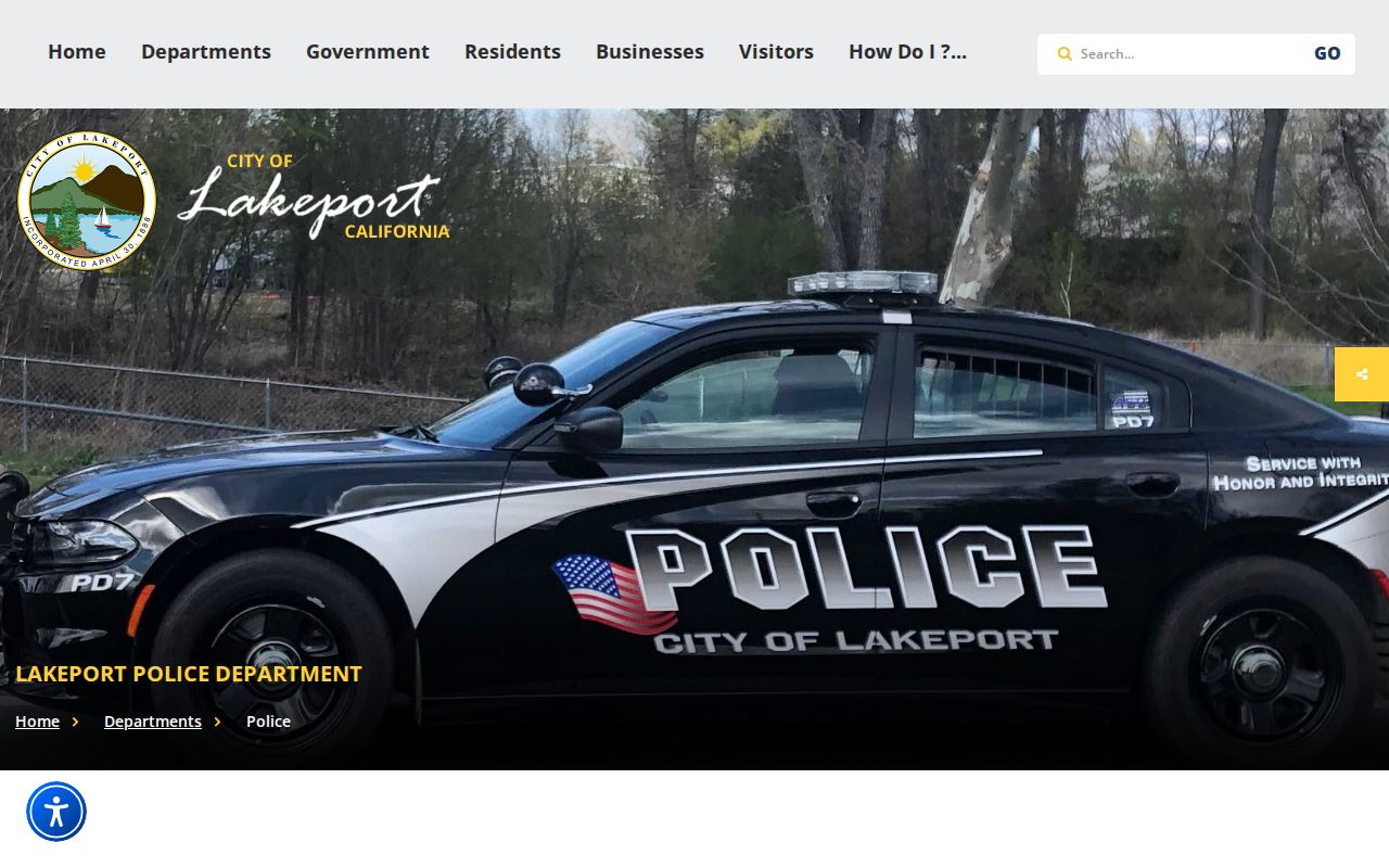 Lakeport criminal records at the Lakeport Police Department